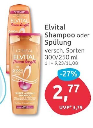 Budni Elvital shampoo oder spülung Angebot