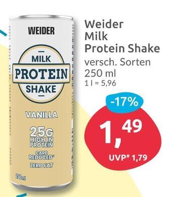 Budni Weider milk protein shake Angebot