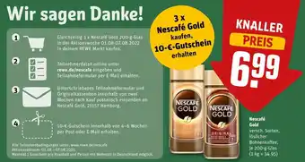 REWE Nescafé gold löslicher bohnenkaffee Angebot