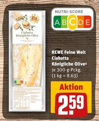 REWE Rewe feine welt ciabatta Angebot