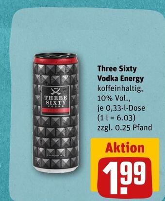 REWE Three sixty vodka energy Angebot