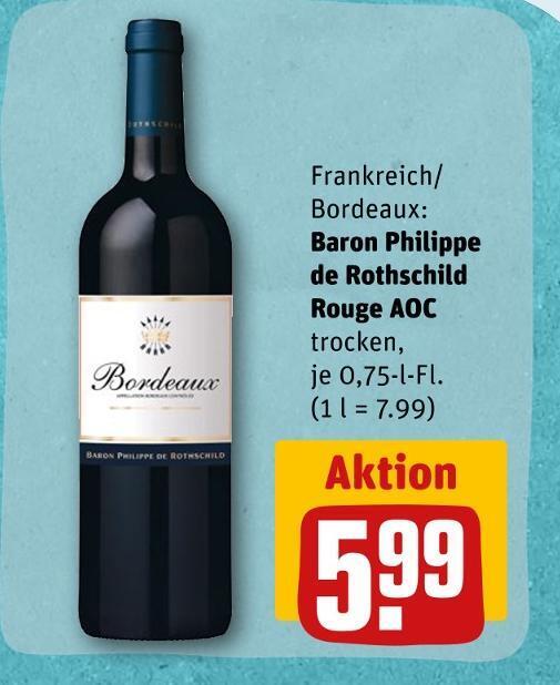 Baron philippe de rothschild rotwein Angebot bei REWE