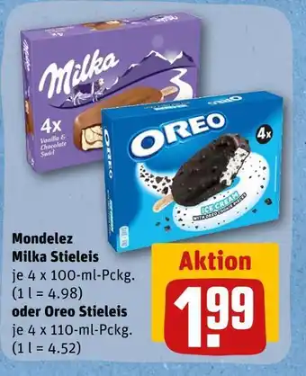 REWE Mondelez milka stieleis oder oreo stieleis Angebot