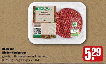REWE Rewe bio rinder-hamburger Angebot