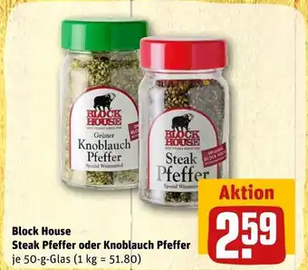 REWE Block house steak pfeffer oder knoblauch pfeffer Angebot