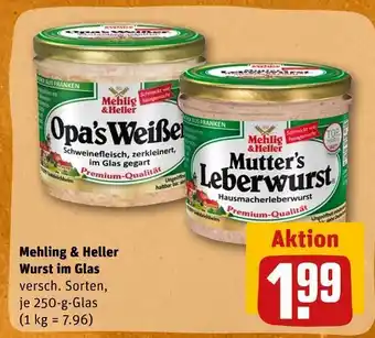 REWE Mehling & heller wurst im glas Angebot