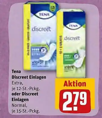 REWE Tena discreet einlagen extra oder normal Angebot