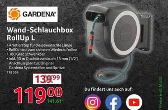 Selgros Gardena wand-schlauchbox rollup l Angebot