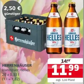 Getränke Quelle Herrenhäuser Hannover Helles 20x0,33 L Angebot