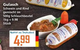 Klaas und Kock Gulasch 500 g Schlauchbeutel Angebot