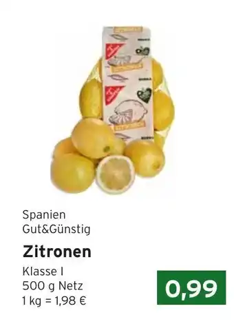 CAP Markt Gut & Günstig Zitronen 500g Angebot