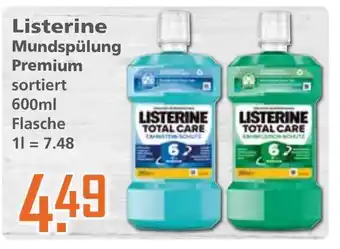 Klaas und Kock Listerine Mundspülung Premium  600 ml Flasche Angebot