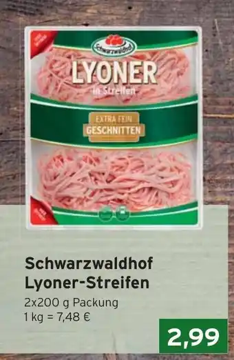 CAP Markt Schwarzwaldhof Lyoner Streifen 2x200g Angebot