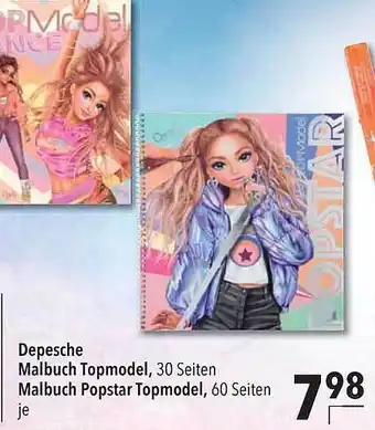 CITTI Markt Depesche malbuch topmodel, malbuch popstar topmodel Angebot