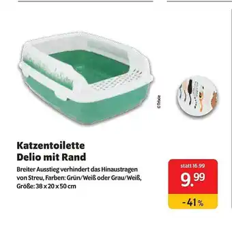 Das Futterhaus Katzentoilette delio mit rand Angebot