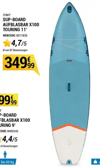 Decathlon Itiwit Sup Board Aufblasbar X100 Touring 11' Angebot