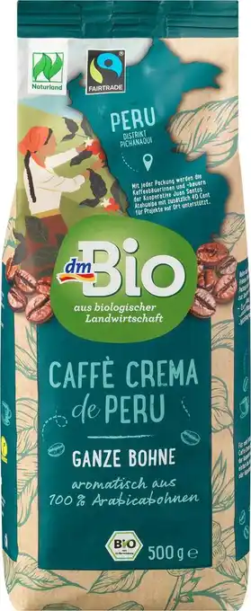 dm drogerie Dmbio caffè crema de peru, ganze bohne Angebot