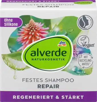 dm drogerie Alverde naturkosmetik festes shampoo repair Angebot