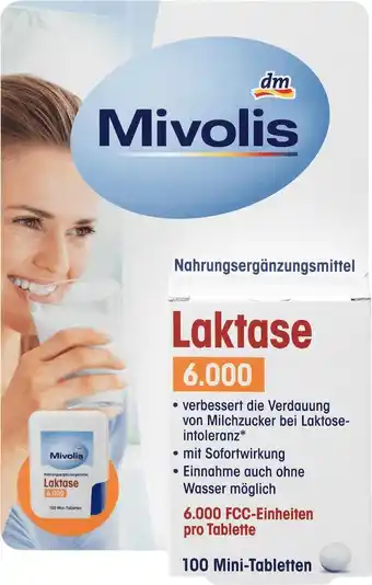 dm drogerie Mivolis laktase 6.000, 100 mini-tabletten Angebot