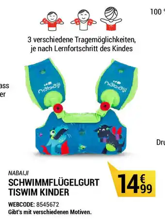 Decathlon Nabaiji Schwimmflügelgurt Tiswim Kinder Angebot