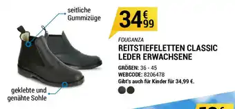 Decathlon Fouganza Reitstiefeletten Classic Leder Erwachsene Angebot