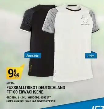 Decathlon Kipsta Fussballtrikot Deutschland FF100 Erwachsene Angebot