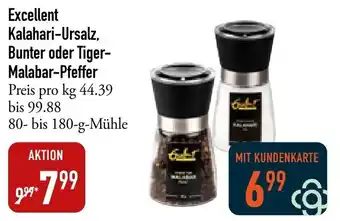 Galeria Markthalle Excellent Kalahari Ursalz, Bunter oder Tiger Malabar Pfeffer 80-180 g Mühle Angebot