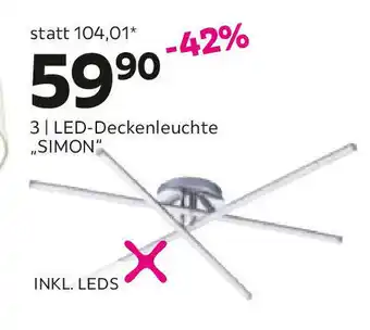 Mömax LED Deckenleuchte Simon Angebot