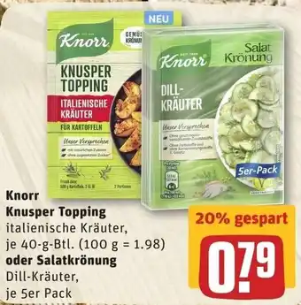 REWE Knorr Knusper Topping 40g oder Salatkrönung Angebot