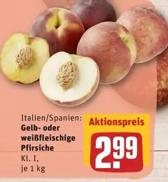 REWE Gelb oder Weißfleischige Pfirsiche 1kg Angebot