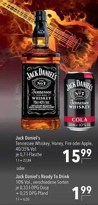 CITTI Markt Jack daniel's, jack daniel's ready to drink Angebot