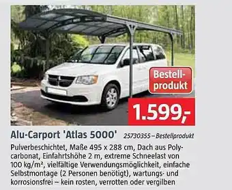 Bauhaus Alu-carport „atlas 5000“ Angebot