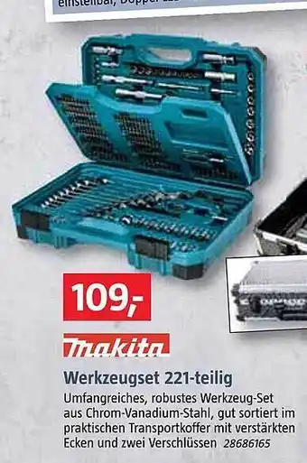 Bauhaus Makita werkzeugset 221-teilig Angebot