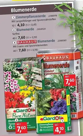 Bauhaus Blumenerde zimmerpflanzenerde Angebot