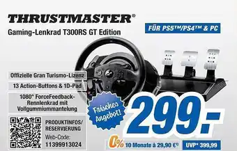 Expert Bening Thrustmaster gaming-lenkrad t300rs gt edition Angebot