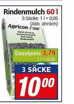 CENTERSHOP Rindenmulch 60 l agricon pine Angebot