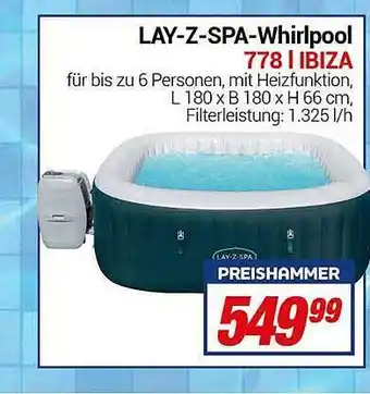 CENTERSHOP Lay-z-spa-whirlpool 778 l ibiza Angebot