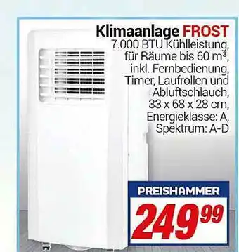 CENTERSHOP Klimaanlage frost Angebot