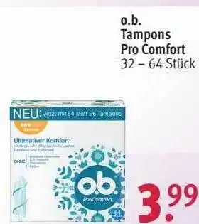 Rossmann O.b tampons pro comfort Angebot