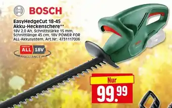 Herkules Baumarkt Bosch EadyHedgeCut 18-45 Akku Heckenschere Angebot