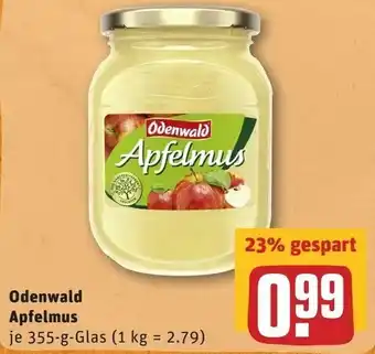 REWE Odenwald Apfelmus 355g Angebot