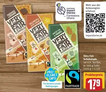 REWE Very Fair Schokolade 160g Angebot