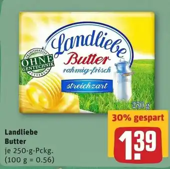 REWE Landliebe Butter 250g Angebot