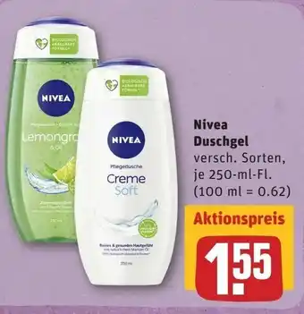 REWE Nivea Duschgel 250ml Angebot