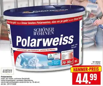 Herkules Baumarkt Schöner Wohnen Polarweiss 10 L Eimer Angebot