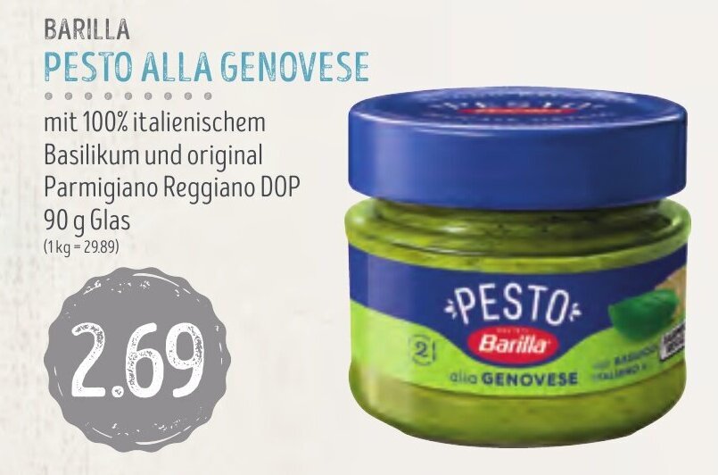 Barilla Pesto Genovese 90g Angebot bei Edeka Struve