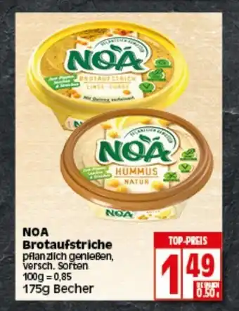 Elli Markt Noa Brotaufstriche 175g Becher Angebot