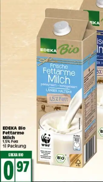 Elli Markt Edeka Bio Fettarme Milch 1L Angebot