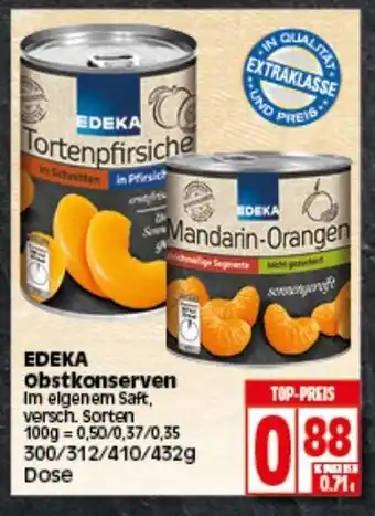 Elli Markt Edeka Obstkonserven 300/312/410/432g Angebot