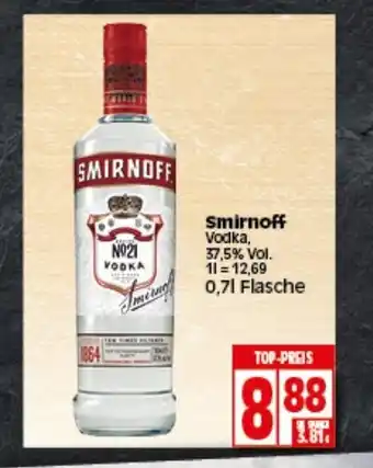 Elli Markt Smirnoff Vodka 0,7L Angebot